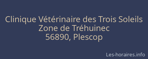 Clinique Vétérinaire des Trois Soleils