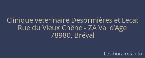 Clinique veterinaire Desormières et Lecat