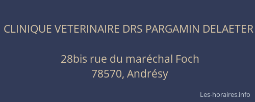 CLINIQUE VETERINAIRE DRS PARGAMIN DELAETER