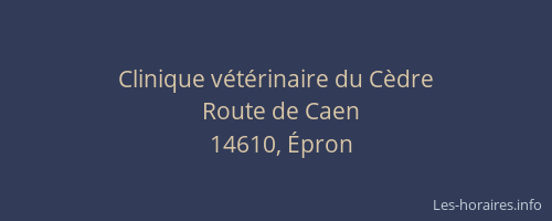 Clinique vétérinaire du Cèdre