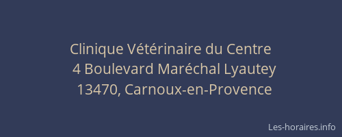 Clinique Vétérinaire du Centre