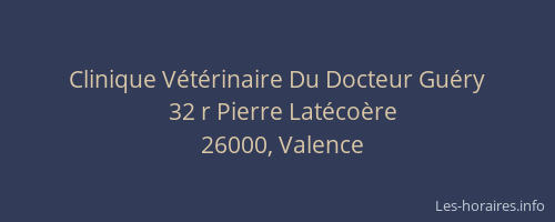 Clinique Vétérinaire Du Docteur Guéry