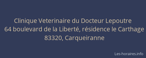 Clinique Veterinaire du Docteur Lepoutre