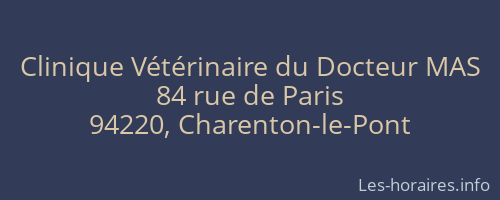 Clinique Vétérinaire du Docteur MAS