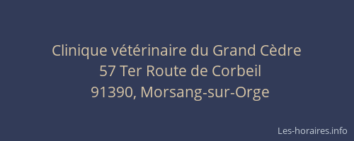 Clinique vétérinaire du Grand Cèdre