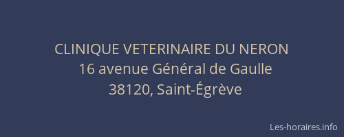 CLINIQUE VETERINAIRE DU NERON