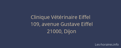 Clinique Vétérinaire Eiffel