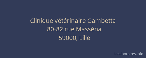 Clinique vétérinaire Gambetta