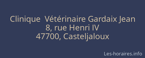 Clinique  Vétérinaire Gardaix Jean