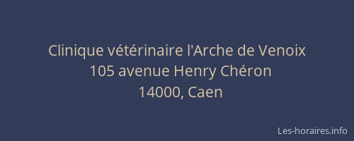 Clinique vétérinaire l'Arche de Venoix