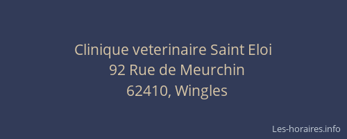 Clinique veterinaire Saint Eloi