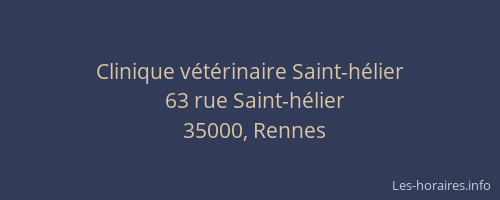 Clinique vétérinaire Saint-hélier