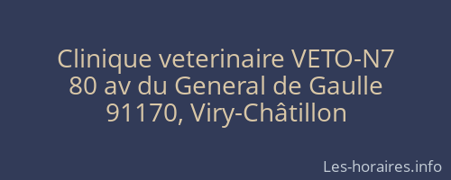 Clinique veterinaire VETO-N7