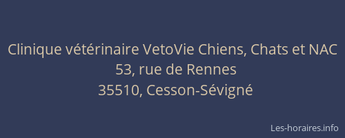 Clinique vétérinaire VetoVie Chiens, Chats et NAC