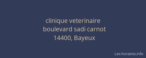 clinique veterinaire