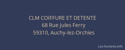 CLM COIFFURE ET DETENTE