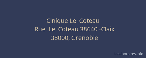 Clnique Le  Coteau