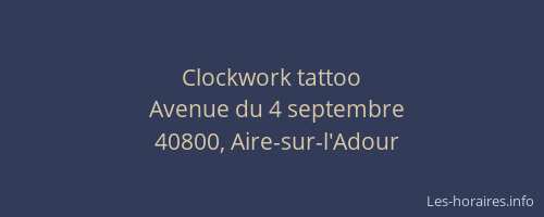 Clockwork tattoo