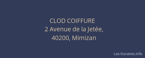 CLOD COIFFURE