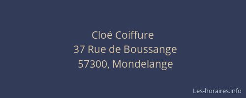 Clo&eacute; Coiffure