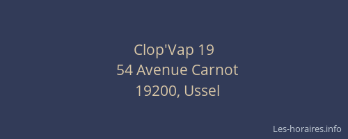 Clop'Vap 19