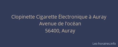 Clopinette Cigarette Électronique à Auray