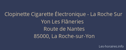 Clopinette Cigarette Électronique - La Roche Sur Yon Les Flâneries
