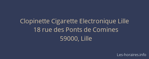 Clopinette Cigarette Electronique Lille