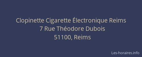 Clopinette Cigarette Électronique Reims