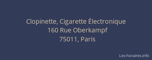 Clopinette, Cigarette Électronique