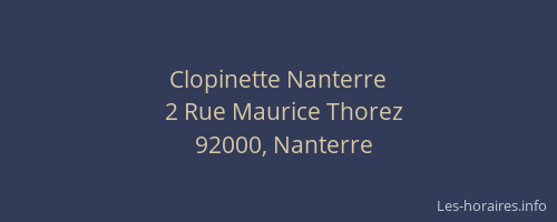 Clopinette Nanterre