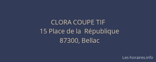 CLORA COUPE TIF