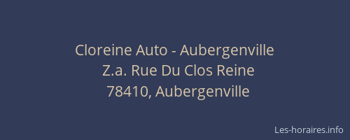 Cloreine Auto - Aubergenville