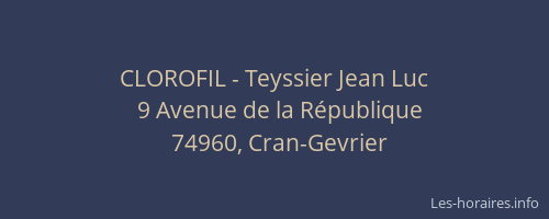 CLOROFIL - Teyssier Jean Luc