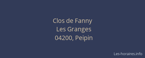 Clos de Fanny