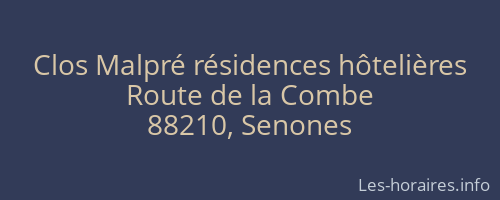 Clos Malpré résidences hôtelières