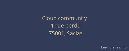Cloud community