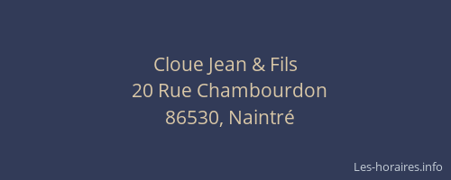 Cloue Jean & Fils