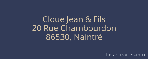 Cloue Jean & Fils