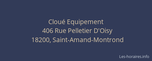 Clou&eacute; Equipement