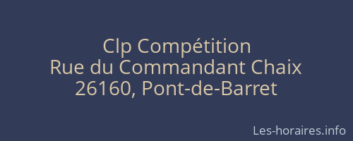 Clp Compétition