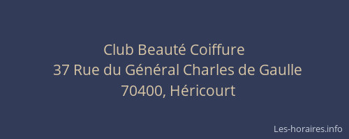 Club Beauté Coiffure