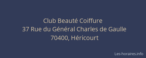 Club Beaut&eacute; Coiffure