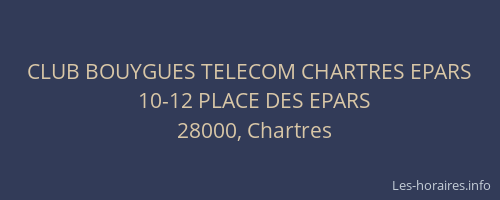 CLUB BOUYGUES TELECOM CHARTRES EPARS