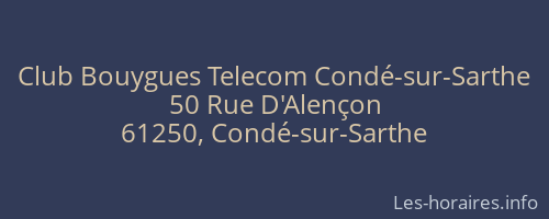 Club Bouygues Telecom Condé-sur-Sarthe
