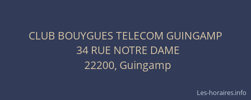 CLUB BOUYGUES TELECOM GUINGAMP
