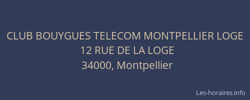 CLUB BOUYGUES TELECOM MONTPELLIER LOGE
