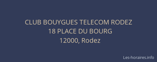 CLUB BOUYGUES TELECOM RODEZ