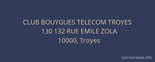 CLUB BOUYGUES TELECOM TROYES