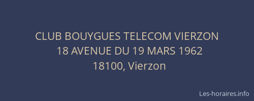 CLUB BOUYGUES TELECOM VIERZON